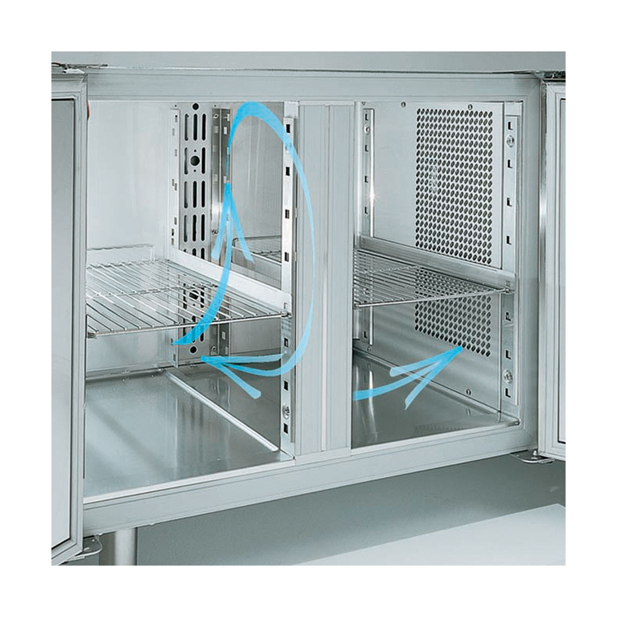 image wand koeltafel, geventileerd, 2 deuren en 600x400, 345 liter (zonder groep) 1