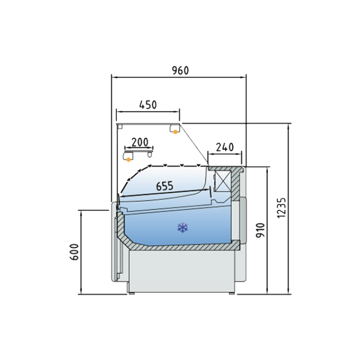 image neutrale vitrinetoonbank, met neutrale reserve – zwart 1