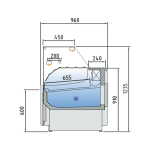Image Neutrale vitrinetoonbank, met neutrale reserve – ZWART 2