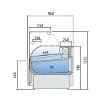 Image Neutrale vitrinetoonbank, met neutrale reserve – ZWART 2