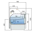 Image Geventileerde vitrinetoonbank, met reserve – ZWART 2