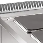 Image Elektrisch fornuis met 4 vierkante kookplaten op elektrische GN 2/1 oven 2