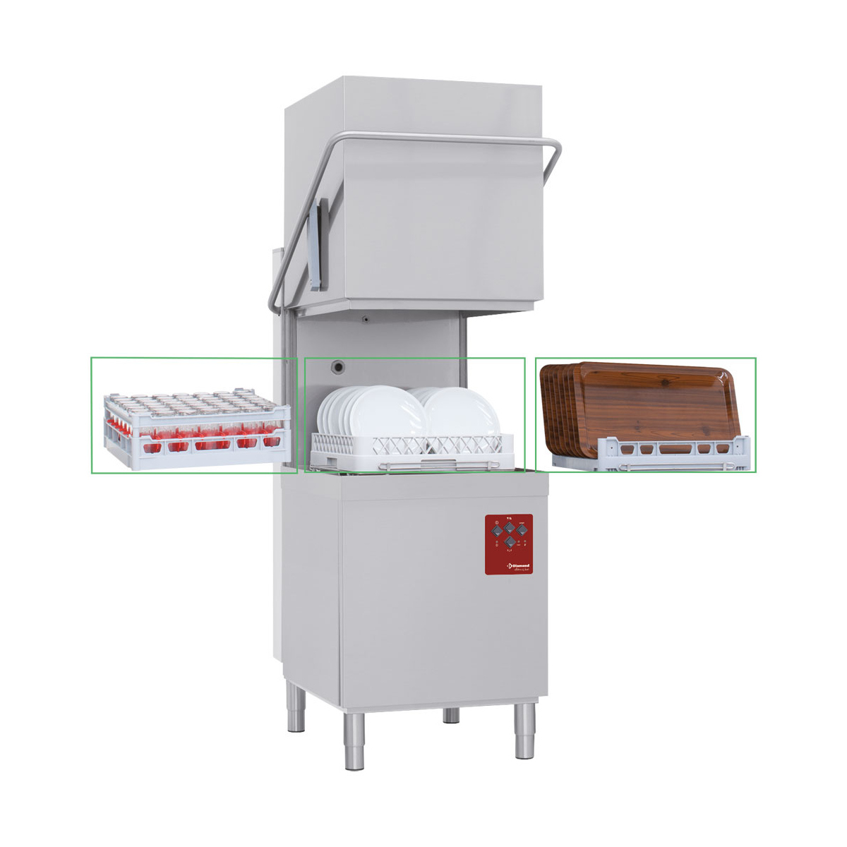 image vaatwasser met kap, mand 500x500 mm + condensor damp-recovery-eenheid 3