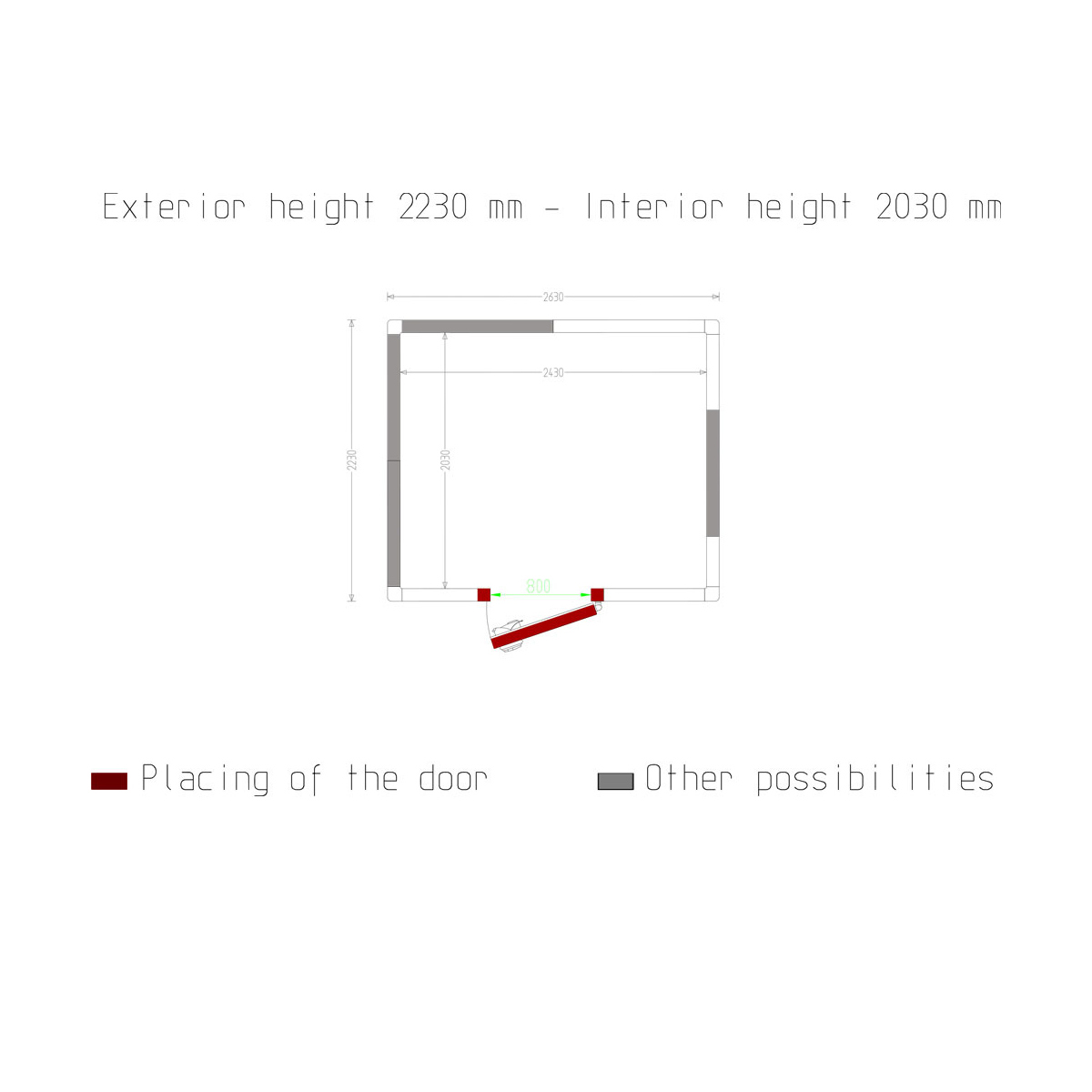 image kamer iso 100, afm. int. 2430 x 2030 xh 2030 mm (10,01 m³) 4