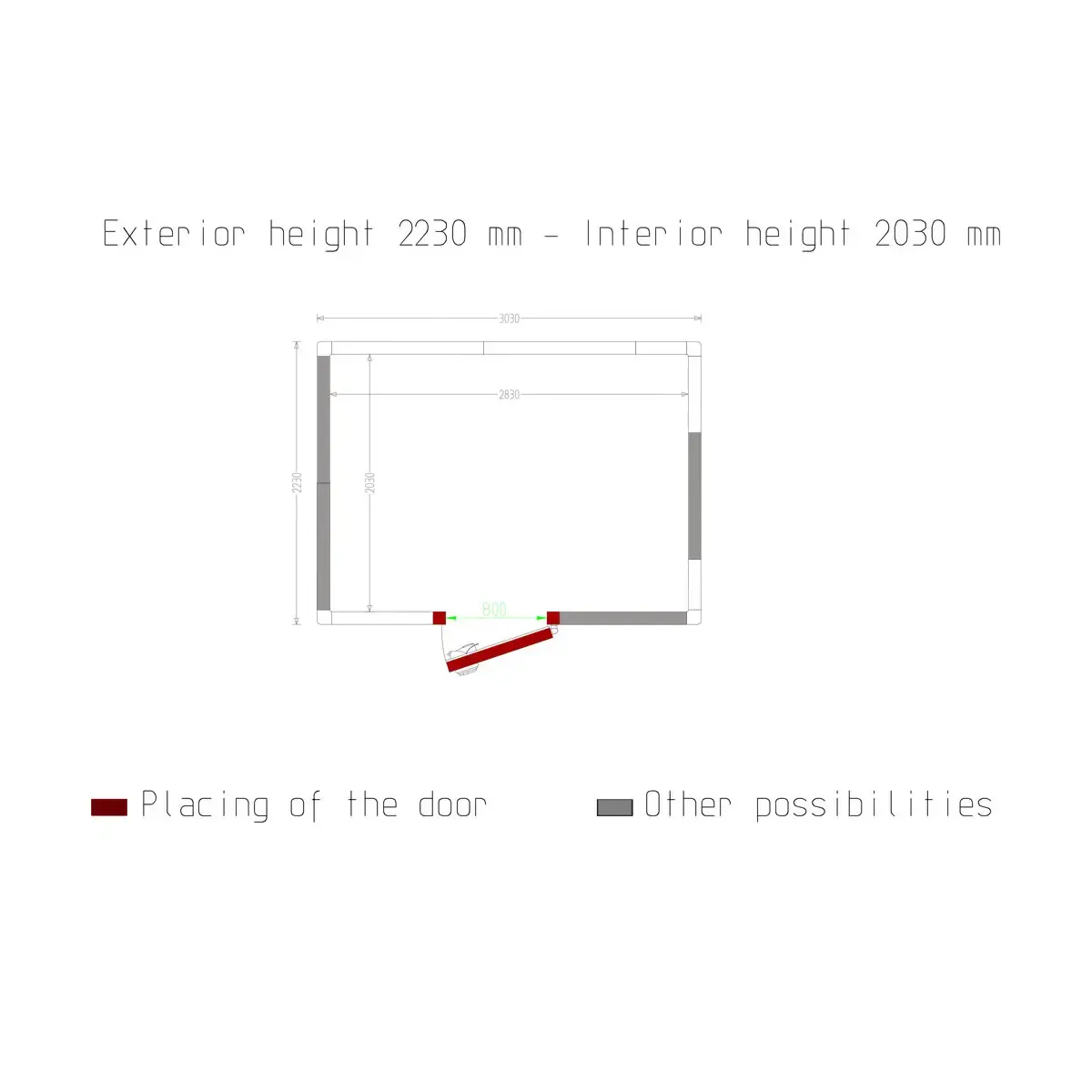 image kamer iso 100, afm. int. 2830 x 2030 xh 2030 mm (11,66 m³) 4
