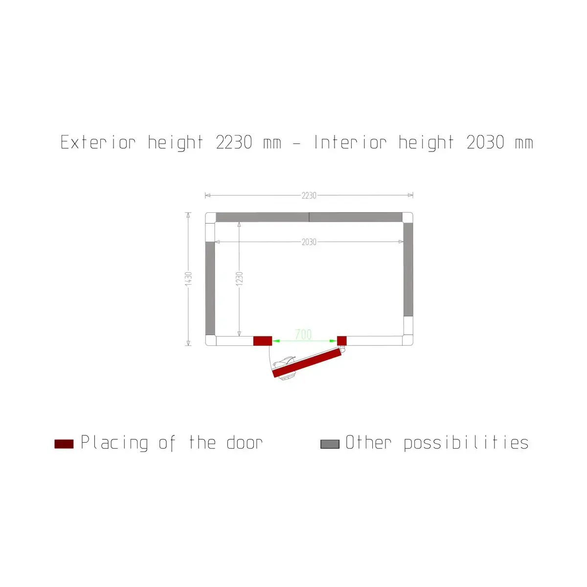 image kamer iso 100, afm. int. 2030 x 1230 xh 2030 mm (5,07 m³) 4