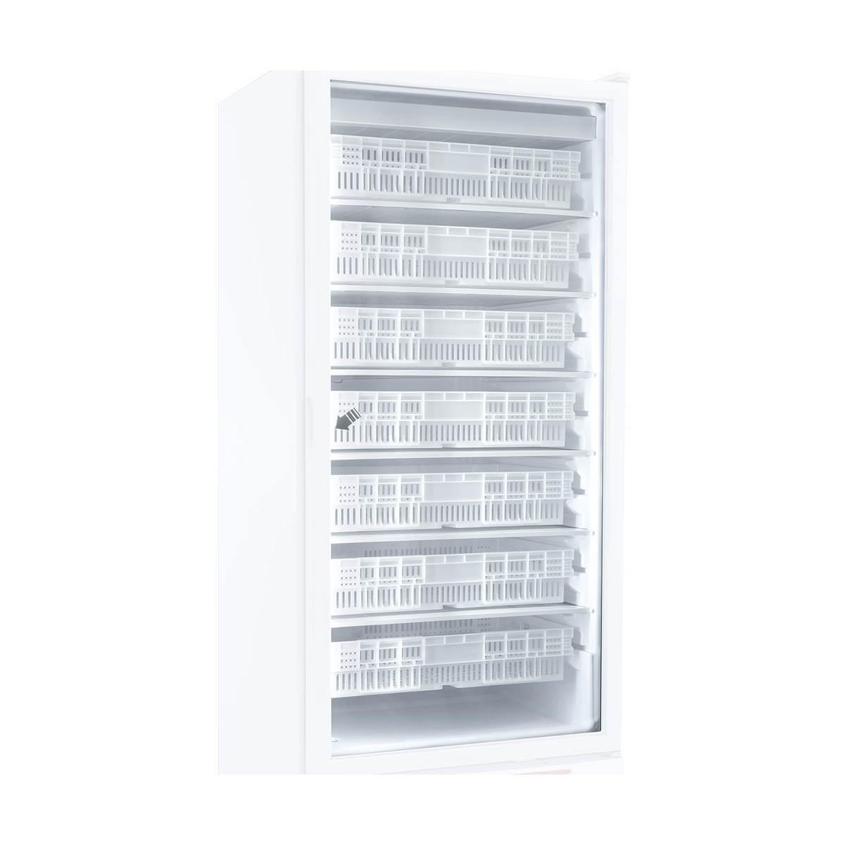 image statische vriezer, glazen deur, 525 liter, gn2/1+600x400, roestvrij staal 4