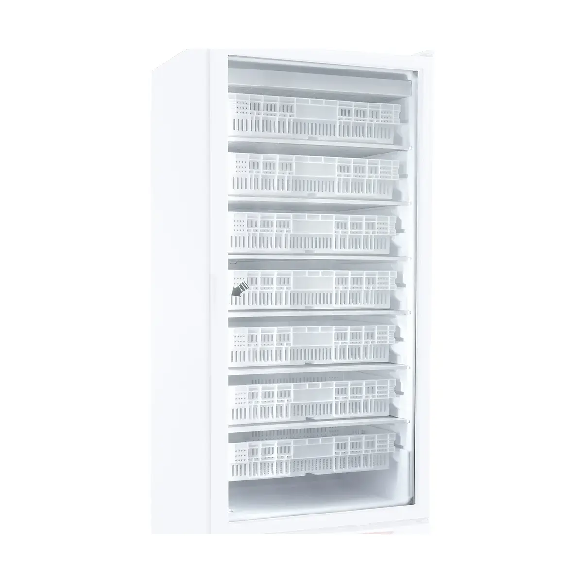 image statische vriezer, glazen deur, 525 liter, gn2/1+600x400, roestvrij staal 4