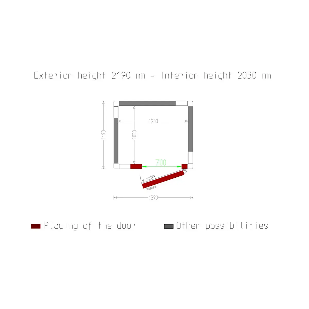 image koelkamer iso 80binnen afmetingen 1230 x 1030 xh 2030 mm (2,57 m³) 4