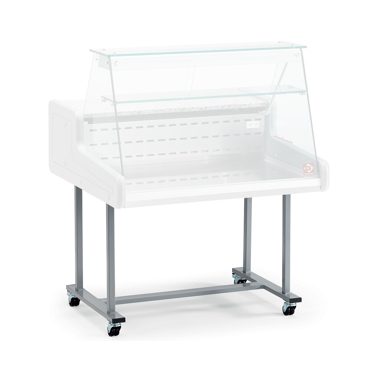 image onderstel op wielen voor vitrinetoonbank 0