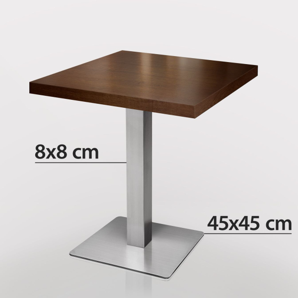 70 x 70 walnoot met rvs 1