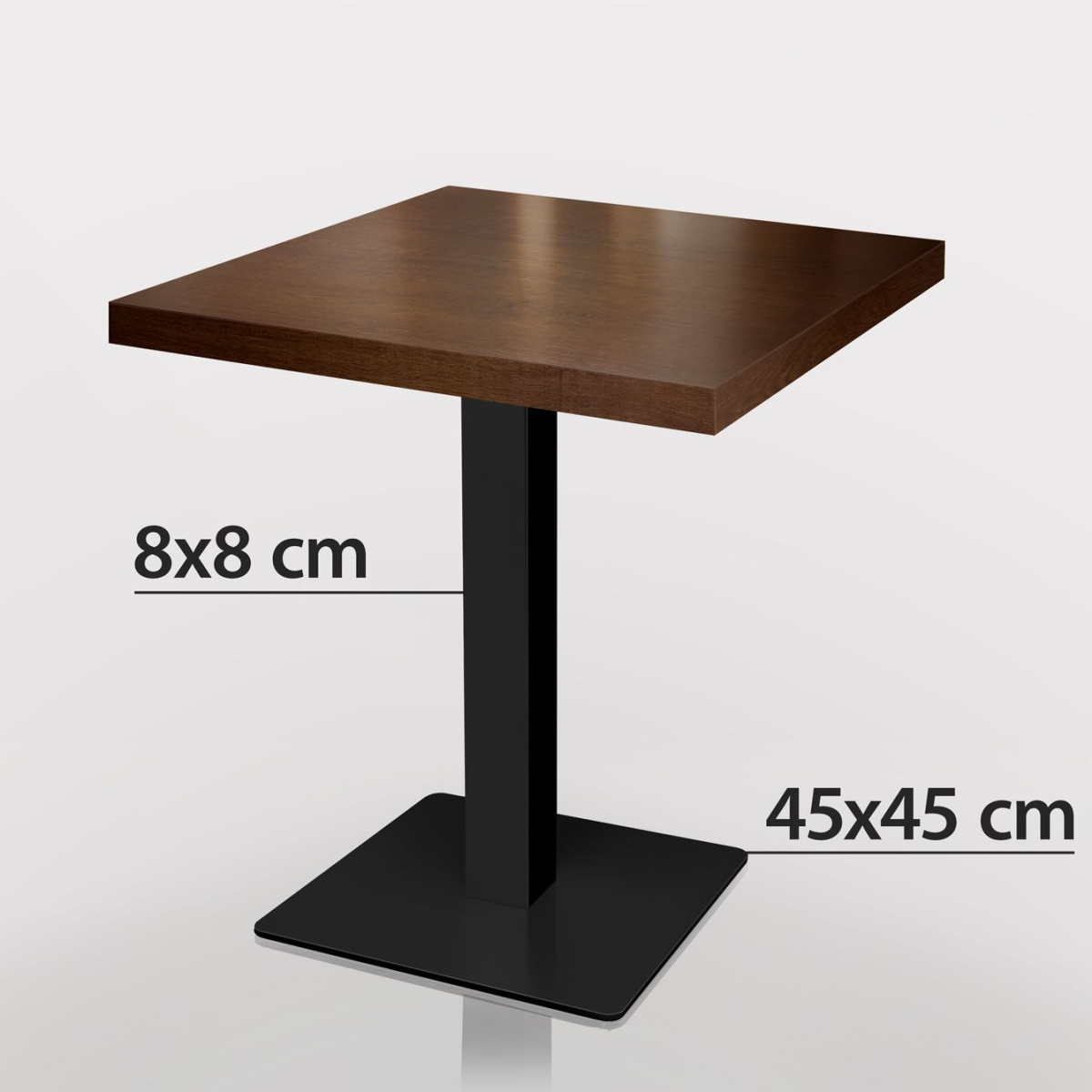 70 x 70 walnoot met zwart 1