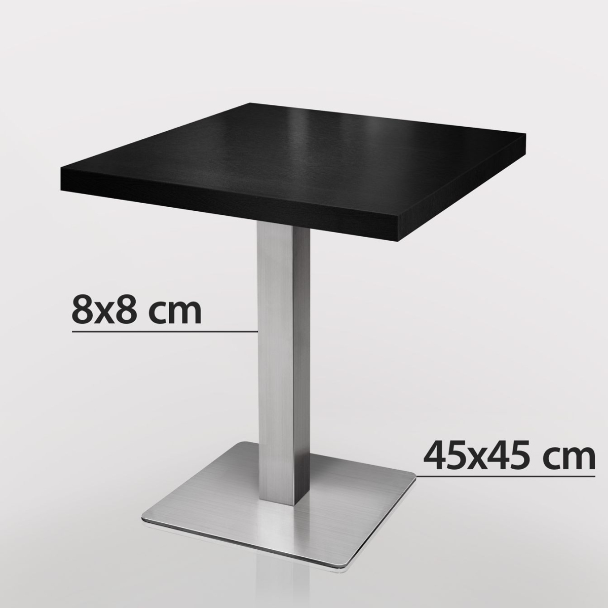 70 x 70 zwart met rvs 1