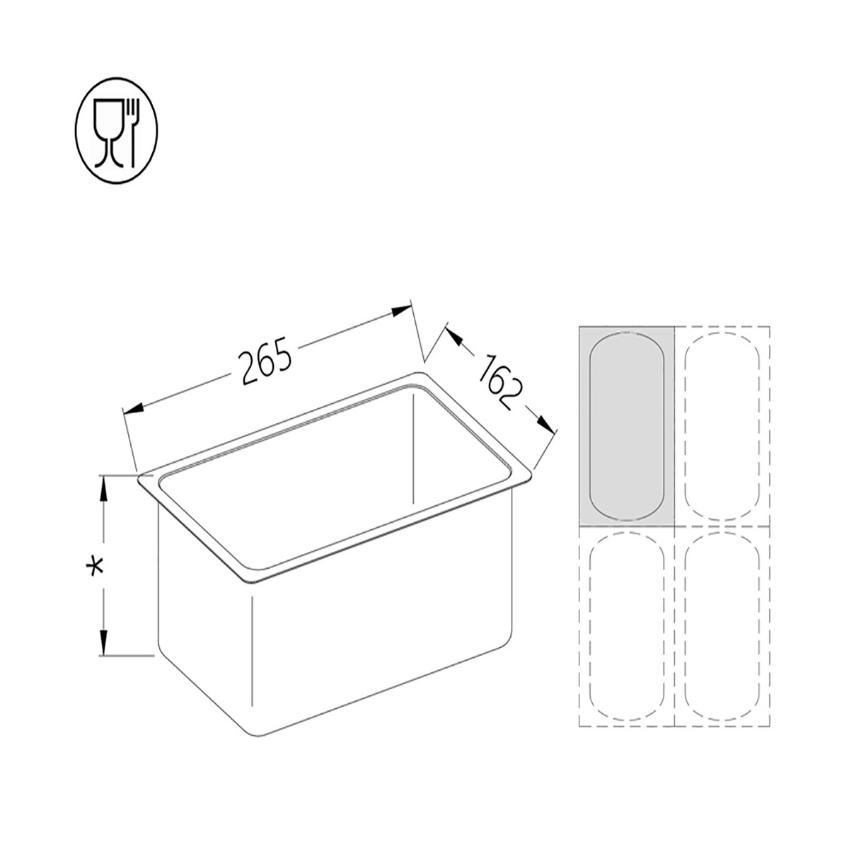 image r.v.s. gastronorm bak 1/4 h40 mm 0