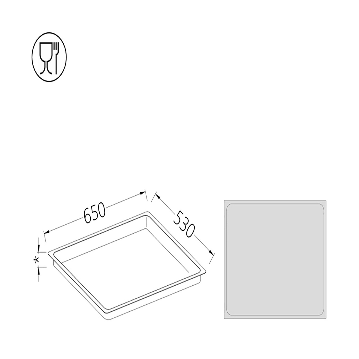 image gastoronom bak in inox h200mm - cap.58,4l. 0