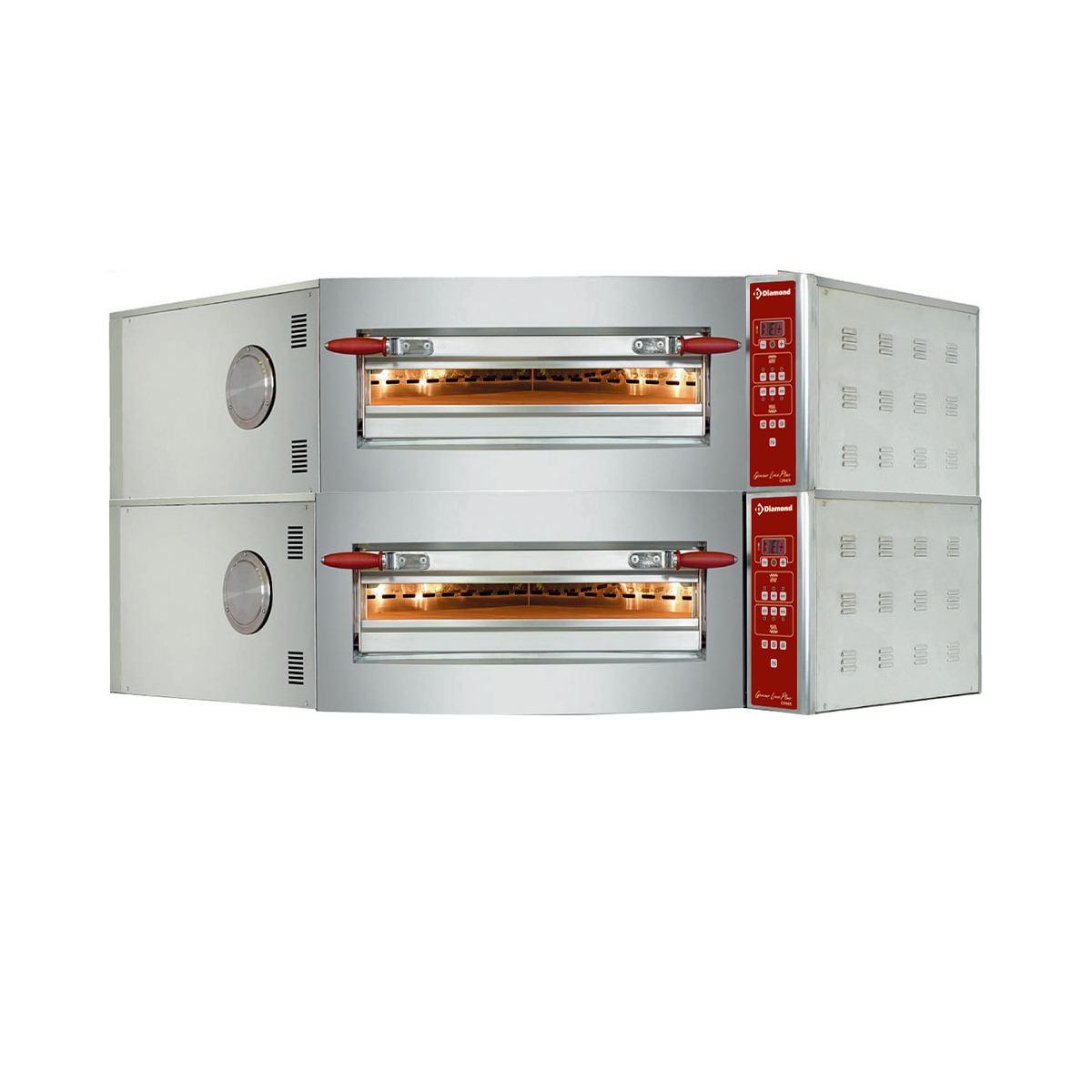 image elektrische hoekoven, 2 kamers, 2x 8 pizza's ø 350 mm 0