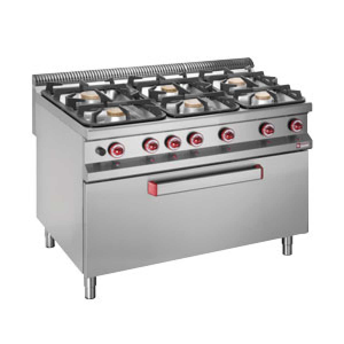 image fornuis met 6 branders "maxi" gasoven 0