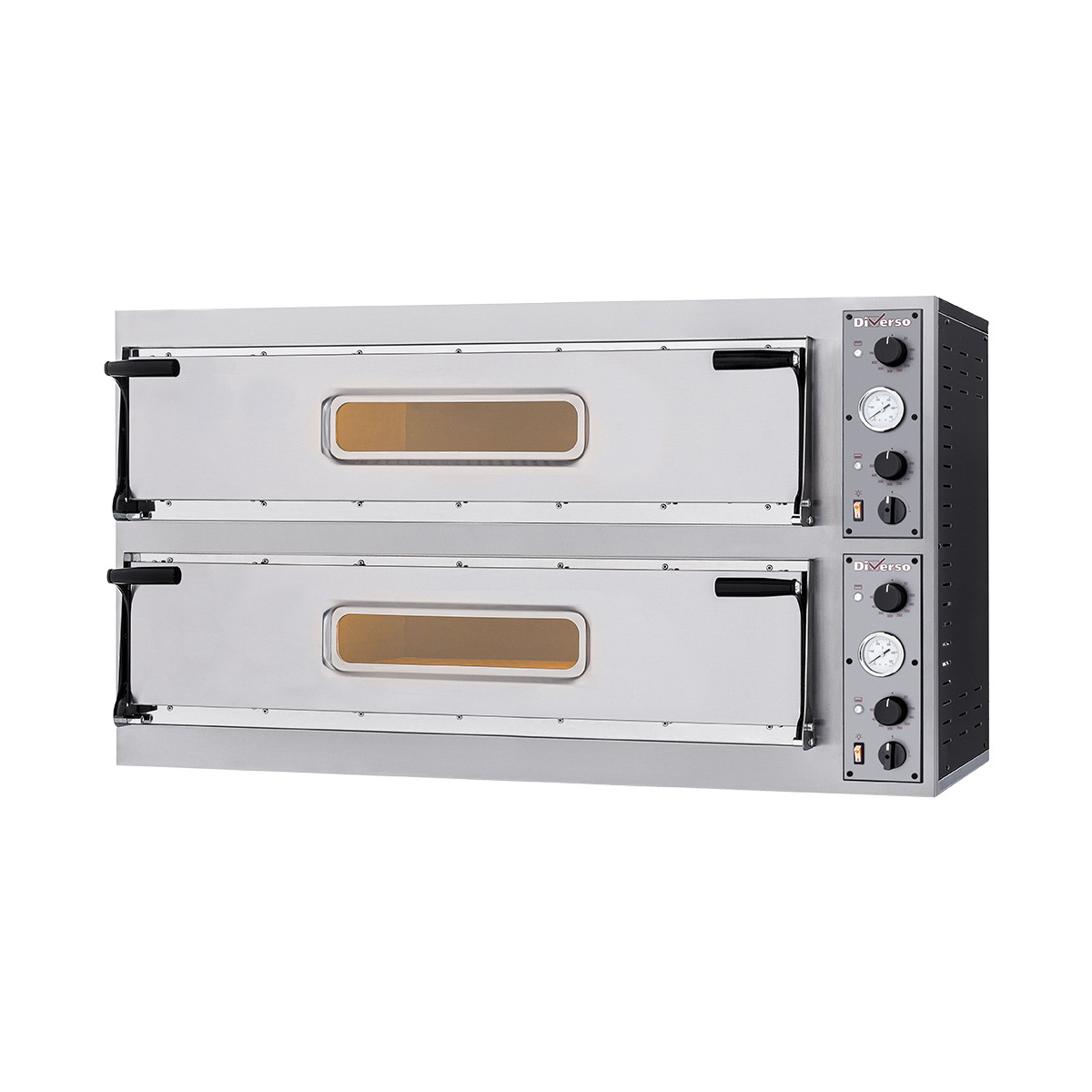 image elektrische oven 2x 3 pizza's diam. 350mm, 2 kamers 0