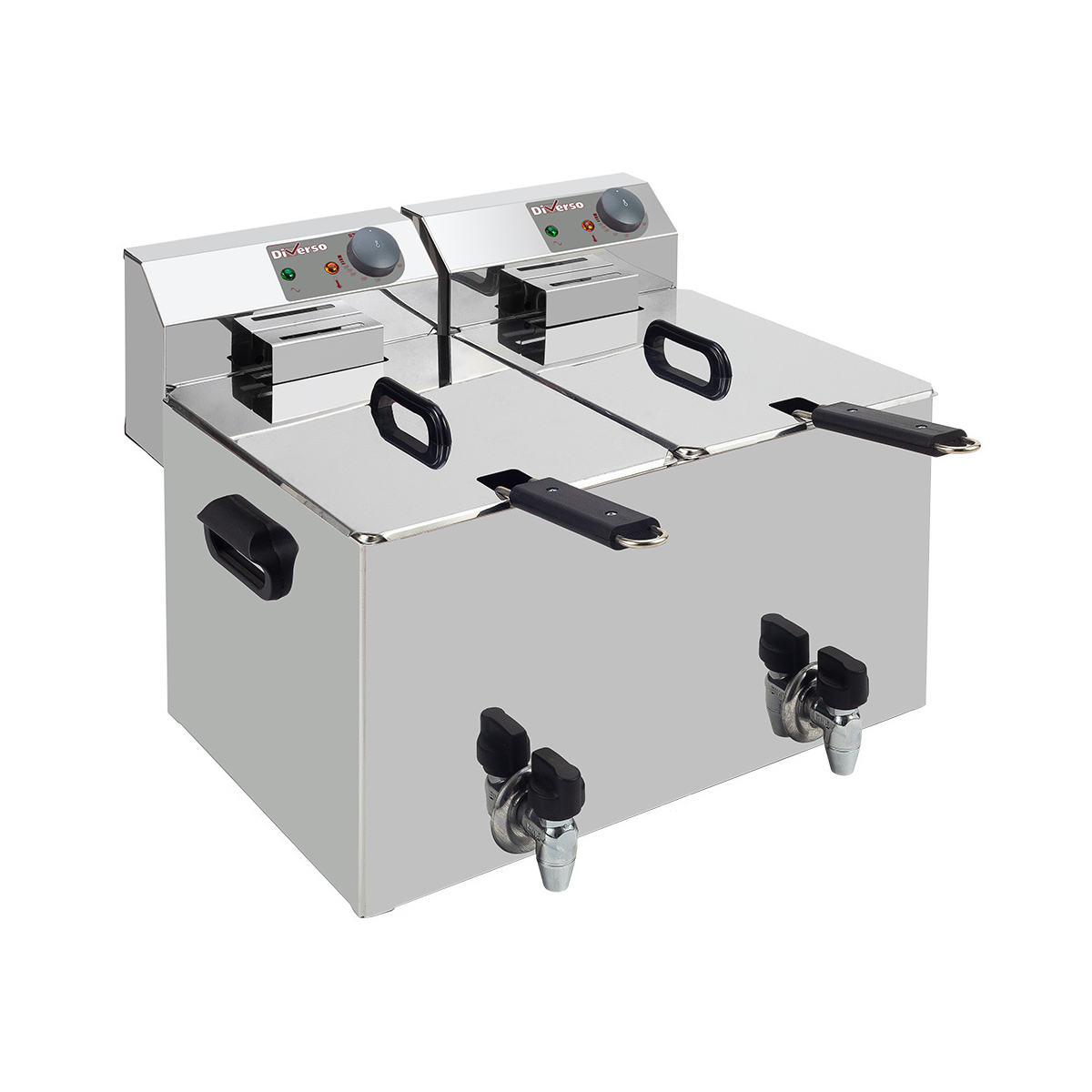 image elektrische friteuse tafelmodel 2x 8 liter + aftapkraan 0