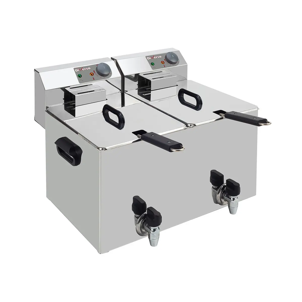 image elektrische friteuse tafelmodel 2x 8 liter + aftapkraan 0