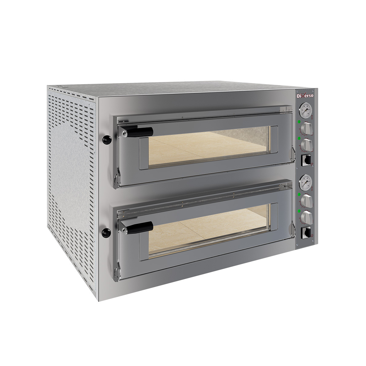 image elektrische oven 2x 4 pizza's diam.350mm, 2 kamers 0