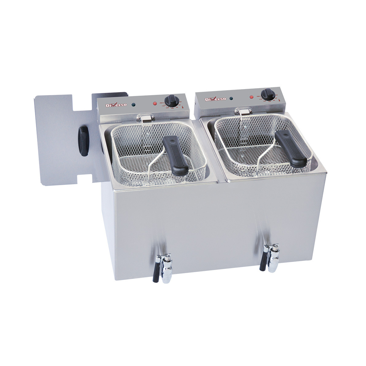 image elektrische friteuse tafelmodel 2x 8 liter + aftapkraan 0