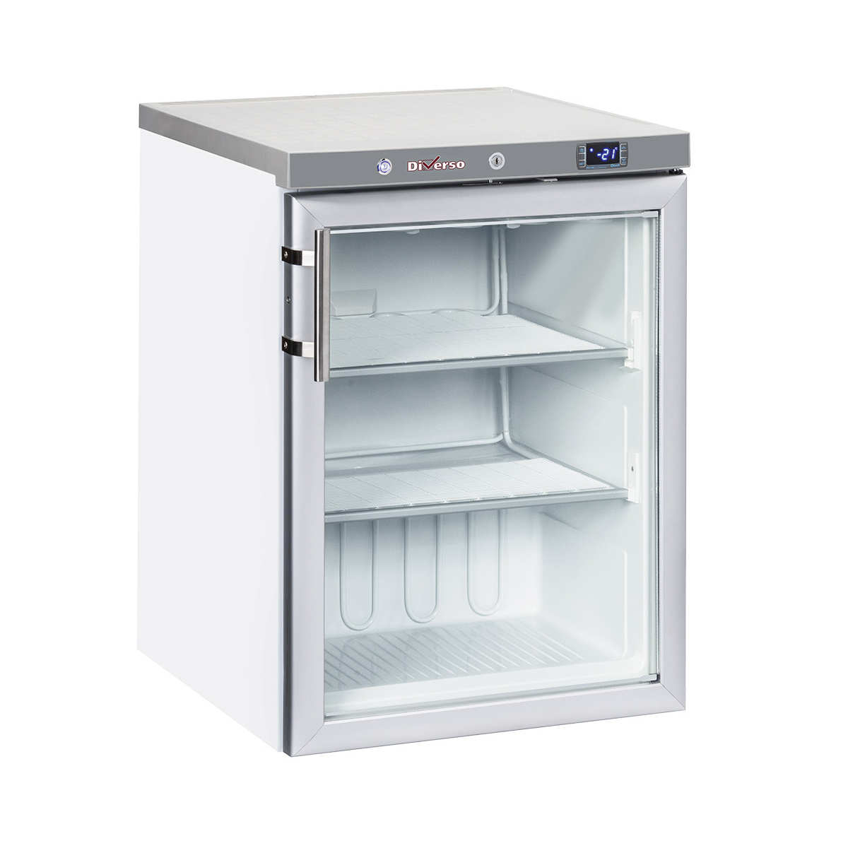 image statische vriezer, glazen deur, 200 liter - wit 0