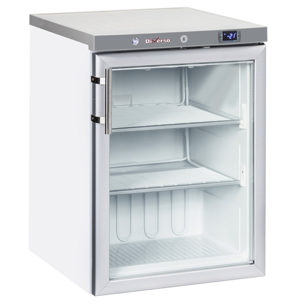 Image Statische vriezer, glazen deur, 200 liter - Wit 0