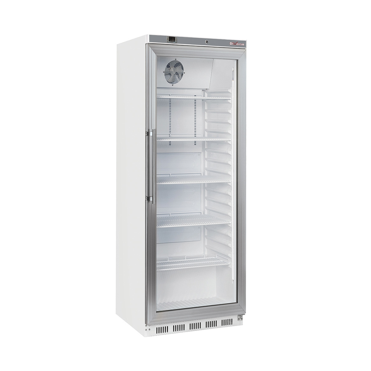 image koelkast geventileerd, glazen deur, 400 liter - wit 0