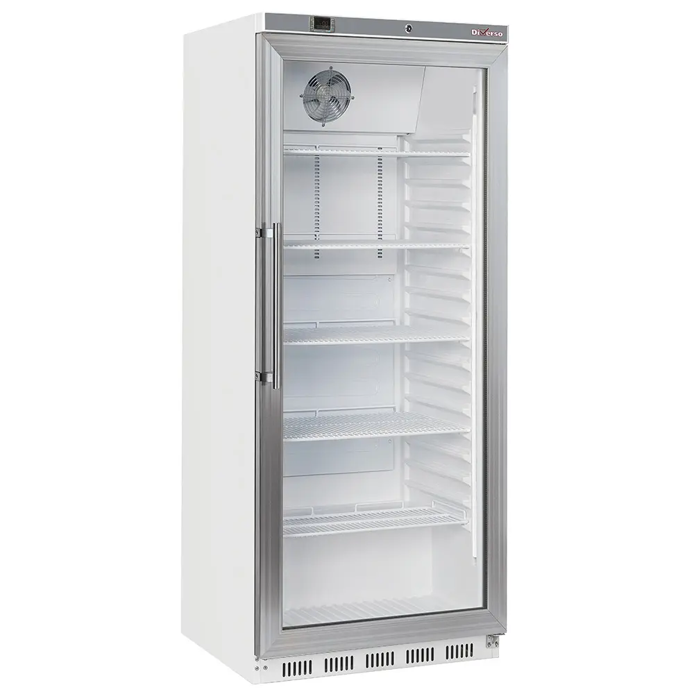 Image Koelkast GN 2/1, glazen deur, geventileerd, 600 liter - wit 0