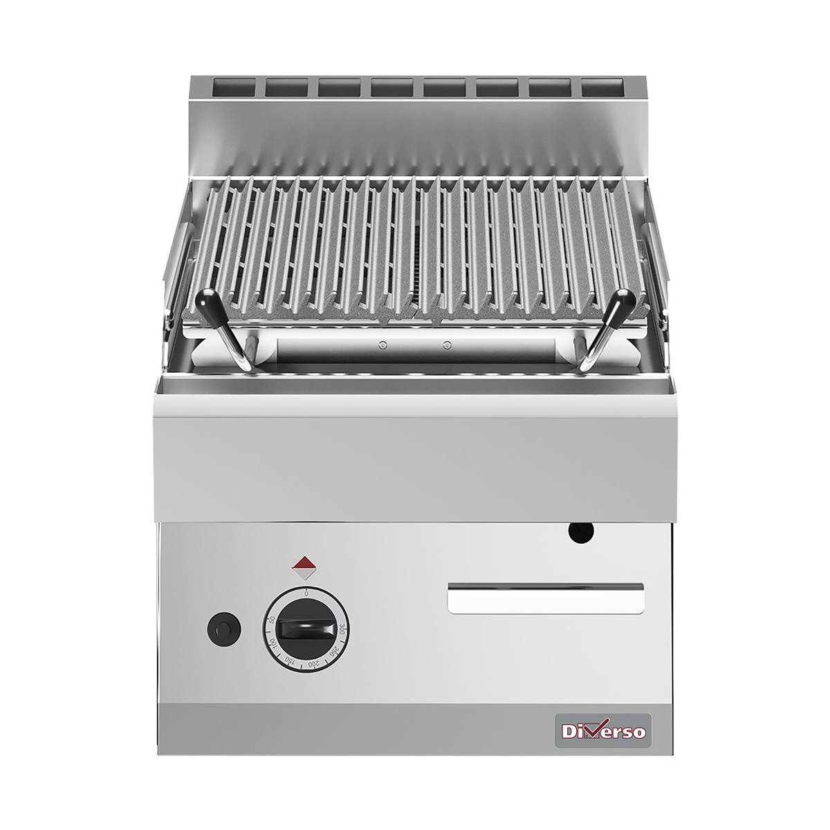image lavasteengrill - 1/2 module - bakrooster in gietijzer "double face" 0