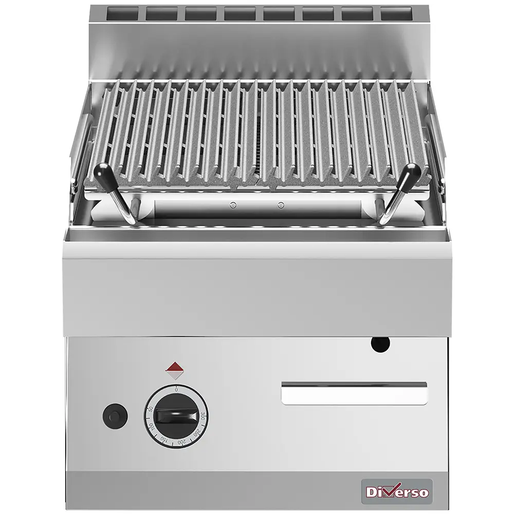Image Lavasteengrill - 1/2 module - bakrooster in gietijzer "double face" 0