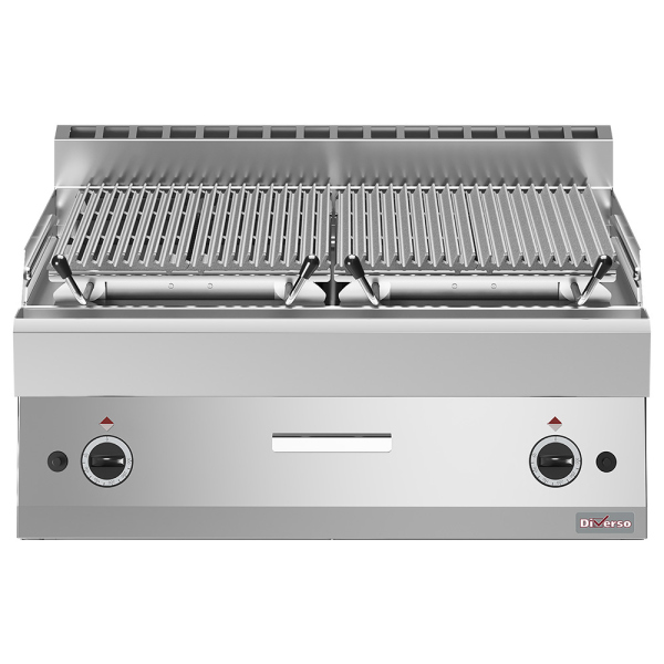 Image Lavasteengrill - 1/1 module - bakrooster in gietijzer "double face" 0