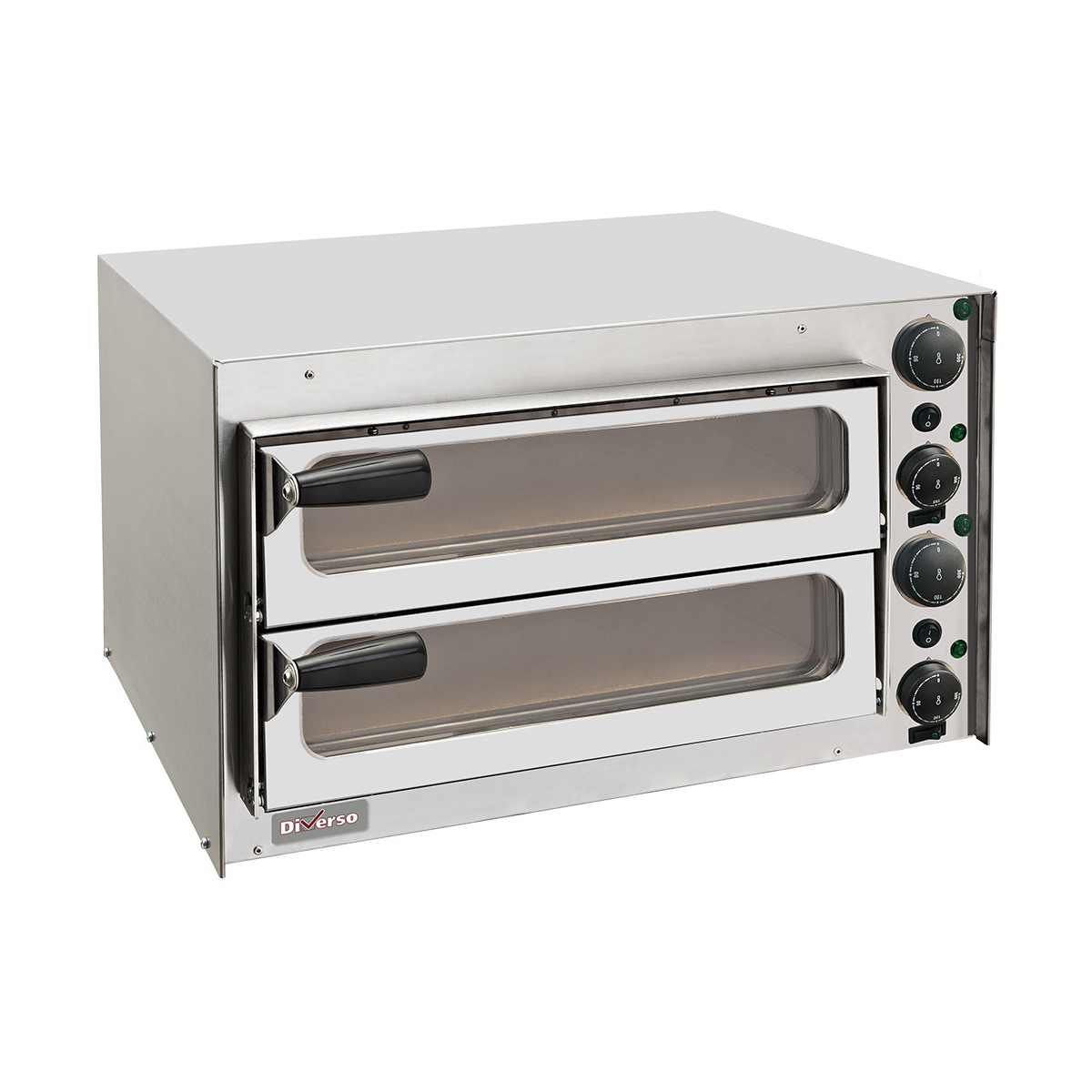 image pizza oven 350 mm, met glazen deurtje, met dubbele kamer 0