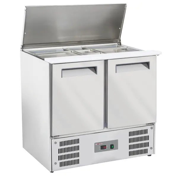 Image Gekoelde saladette met deksel 2x GN 1/1 + 3x GN 1/6-150 mm + reserve 2 deuren GN 1/1 0