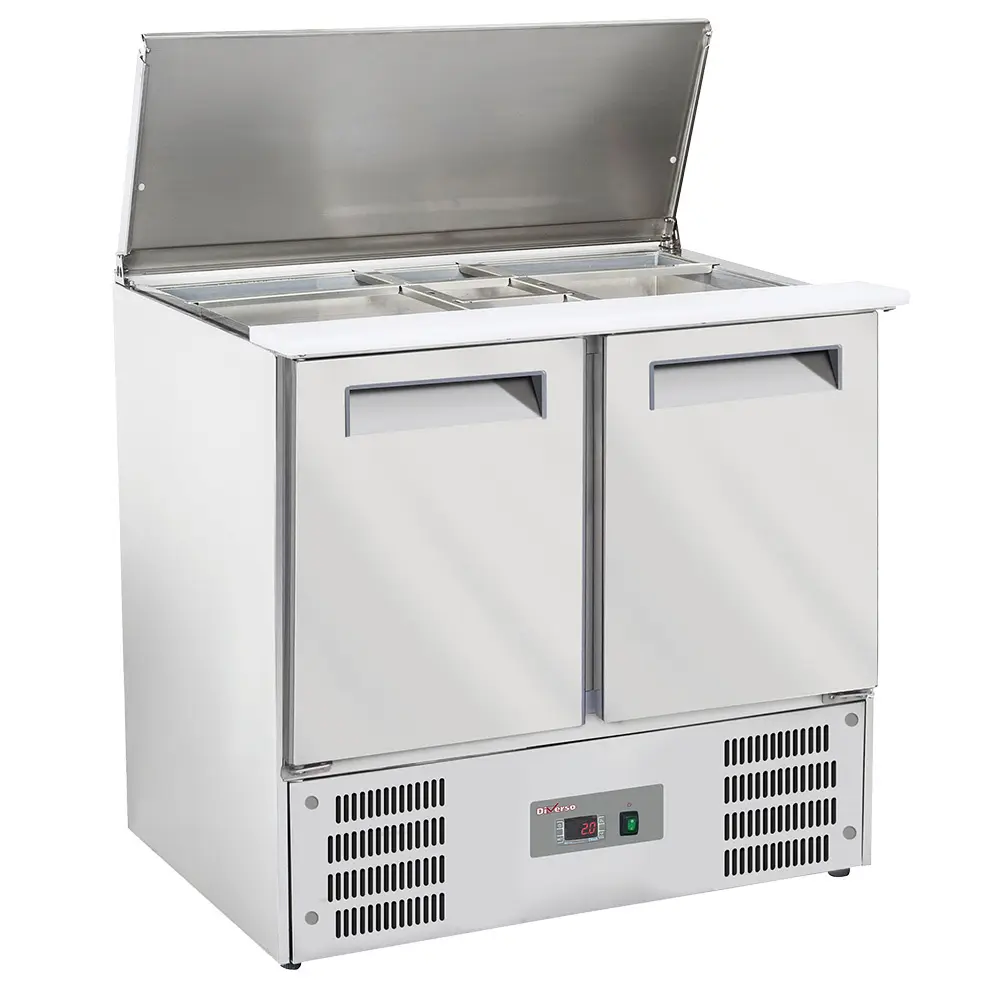 Image Gekoelde saladette met deksel 2x GN 1/1 + 3x GN 1/6-150 mm + reserve 2 deuren GN 1/1 0