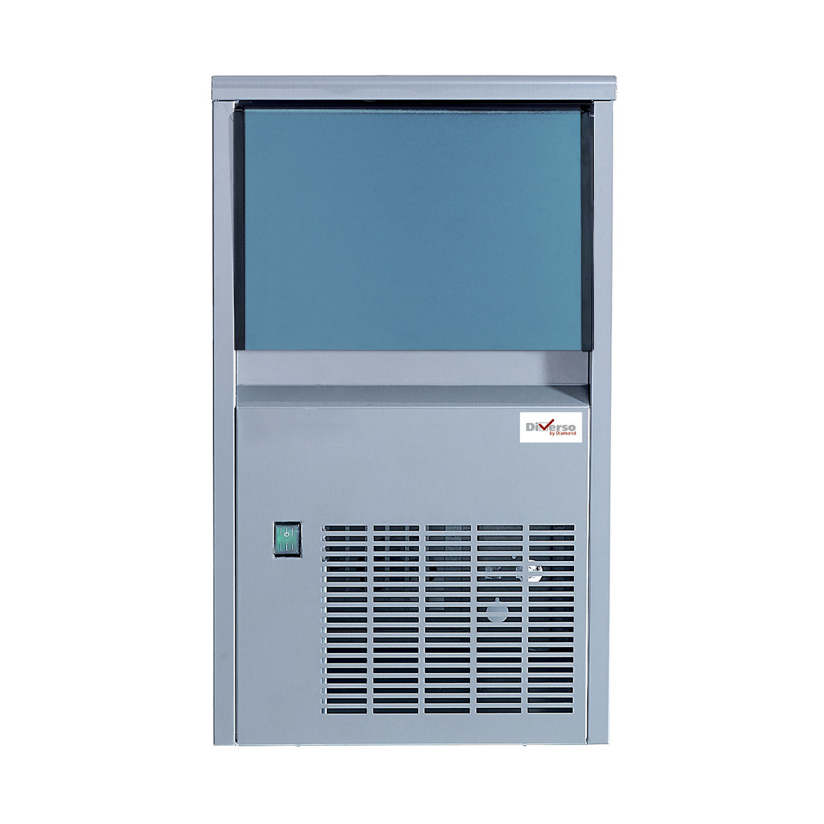 image volle ijsblokjesmachine (14 gr) 24kg/24h met reserve 6 kg roestvrij staal 0