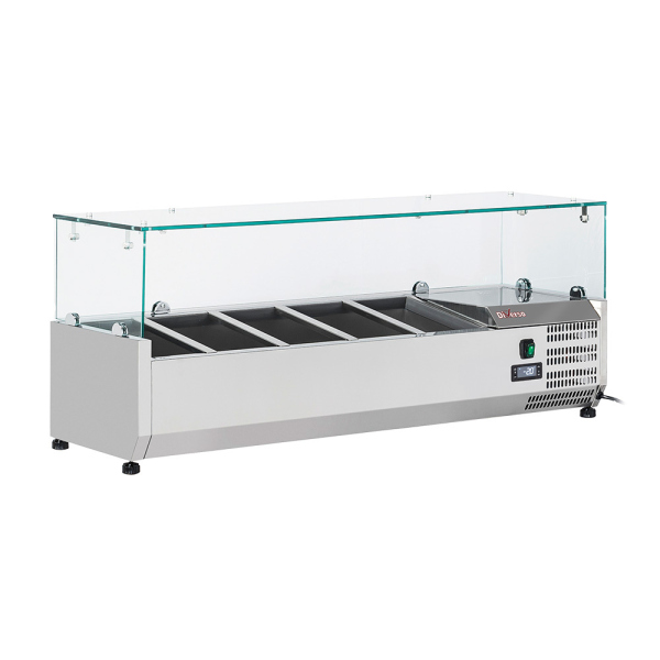 Image Gekoelde opzetstructuur 5x GN 1/4 - 150 mm, met glasopbouw 0