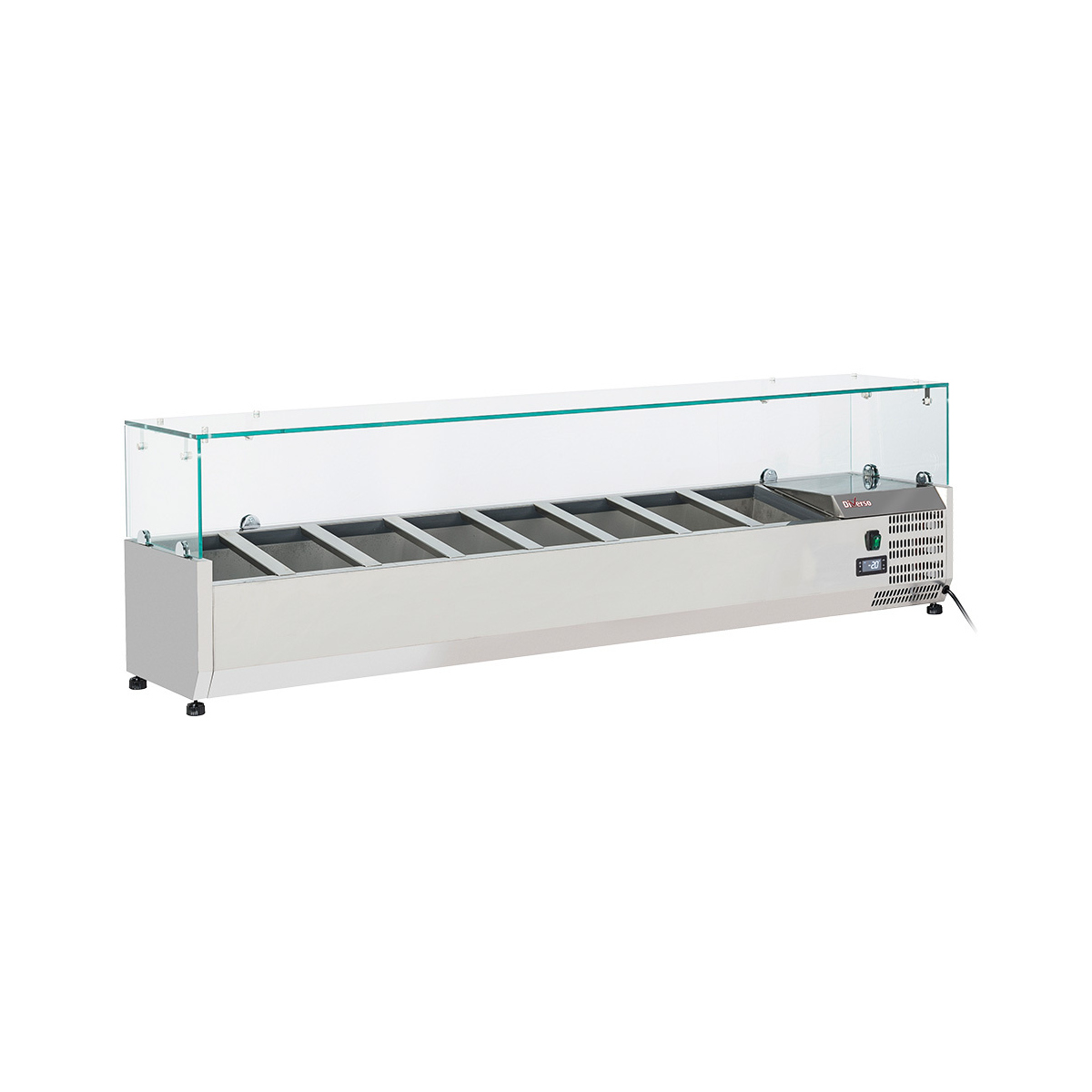 image gekoelde opzetstructuur 8x gn 1/4 - 150 mm, met glasopbouw 0