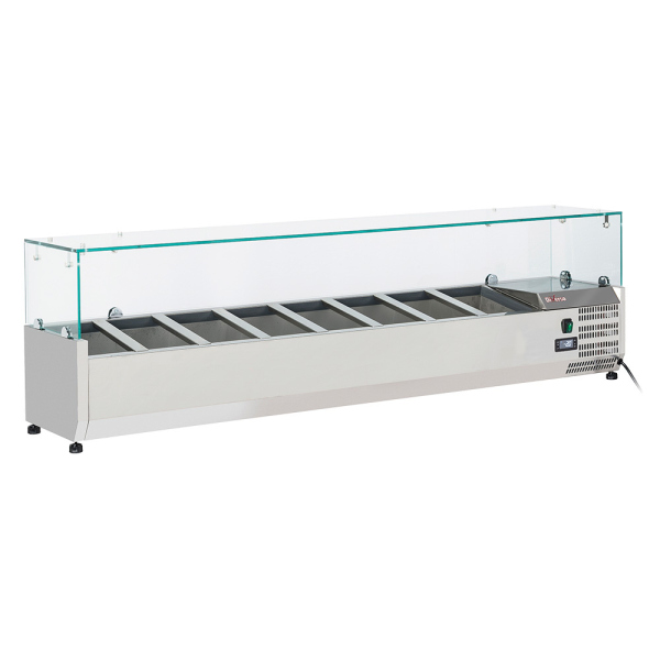 Image Gekoelde opzetstructuur 8x GN 1/4 - 150 mm, met glasopbouw 0