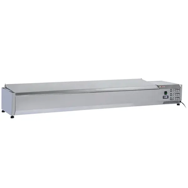 Image Gekoelde opzetvitrine 10x GN1/4 - 150 mm, met R.V.S. deksel 0