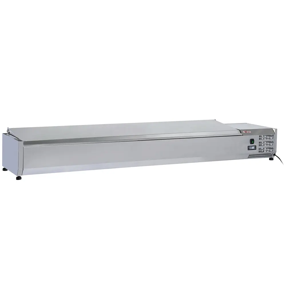 Image Gekoelde opzetvitrine 10x GN1/4 - 150 mm, met R.V.S. deksel 0