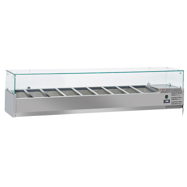 Image Gekoelde opzetstructuur 9x GN1/3 - 150 mm, met glasopbouw 0