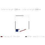 Image Kamer ISO 60 met groep, afm. int. 2030 x 2030 x h2030mm (8,37m³ ) 1