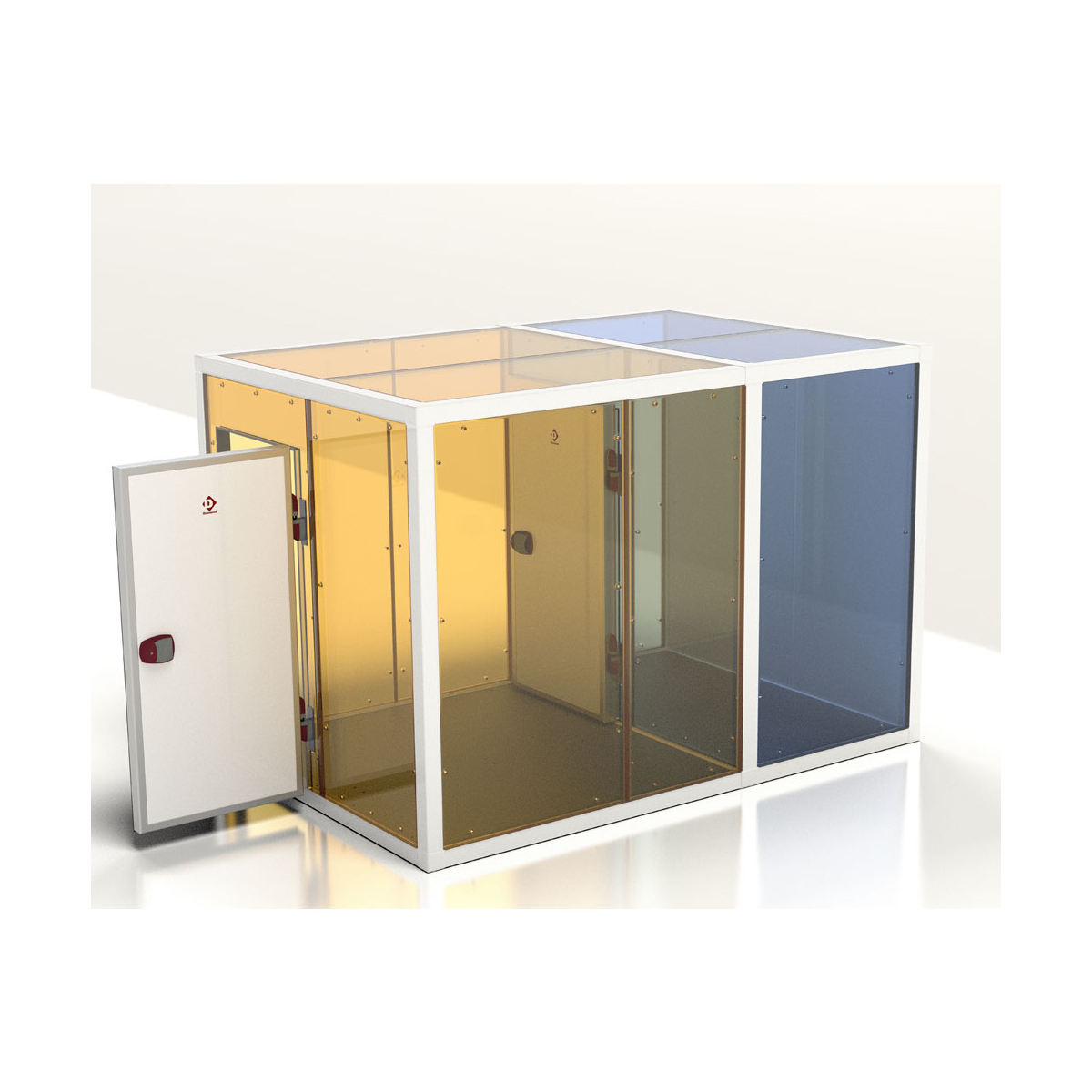image combi koelkamer iso 100, binnen afmetingen 2230 x 2630 & 2230 x 1230 xh 2230 mm (13,08 + 6,12 m³) 2