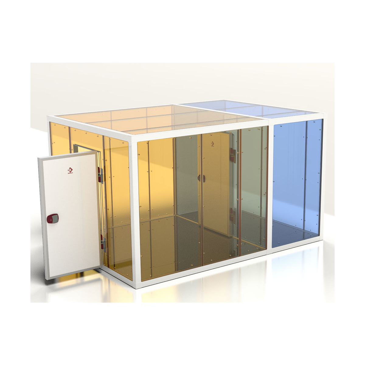 image combi koelkamer iso 100, binnen afmetingen 2830 x 2630 & 2830 x 1830 xh 2230 mm (16,6 + 11,55 m³) 1