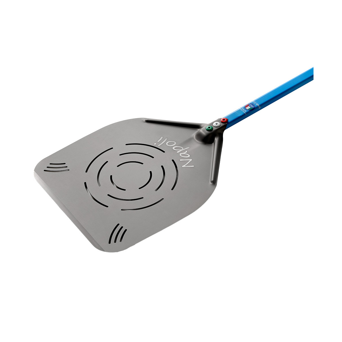 image geperforeerde napolitaanse aluminium pizzasschep 320 mm 0