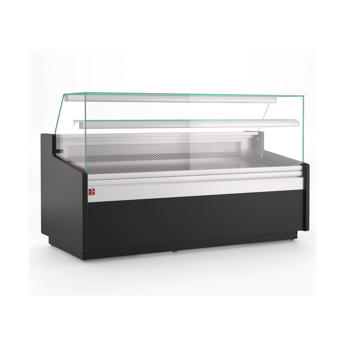 image geventileerde vitrinetoonbank, met reserve – zwart 0