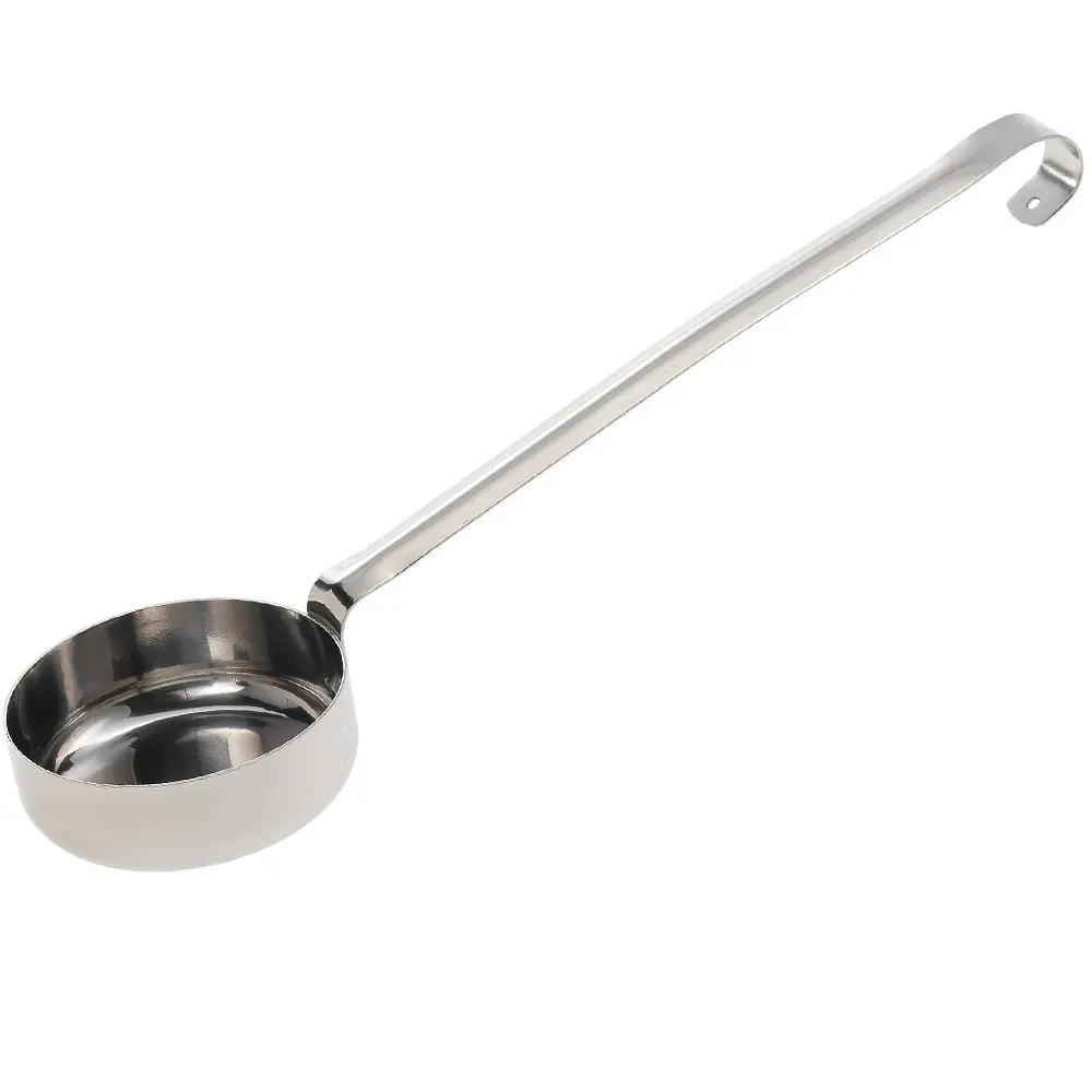 Image Roestvrijstalen pollepel, platte bodem, 170 gr 0
