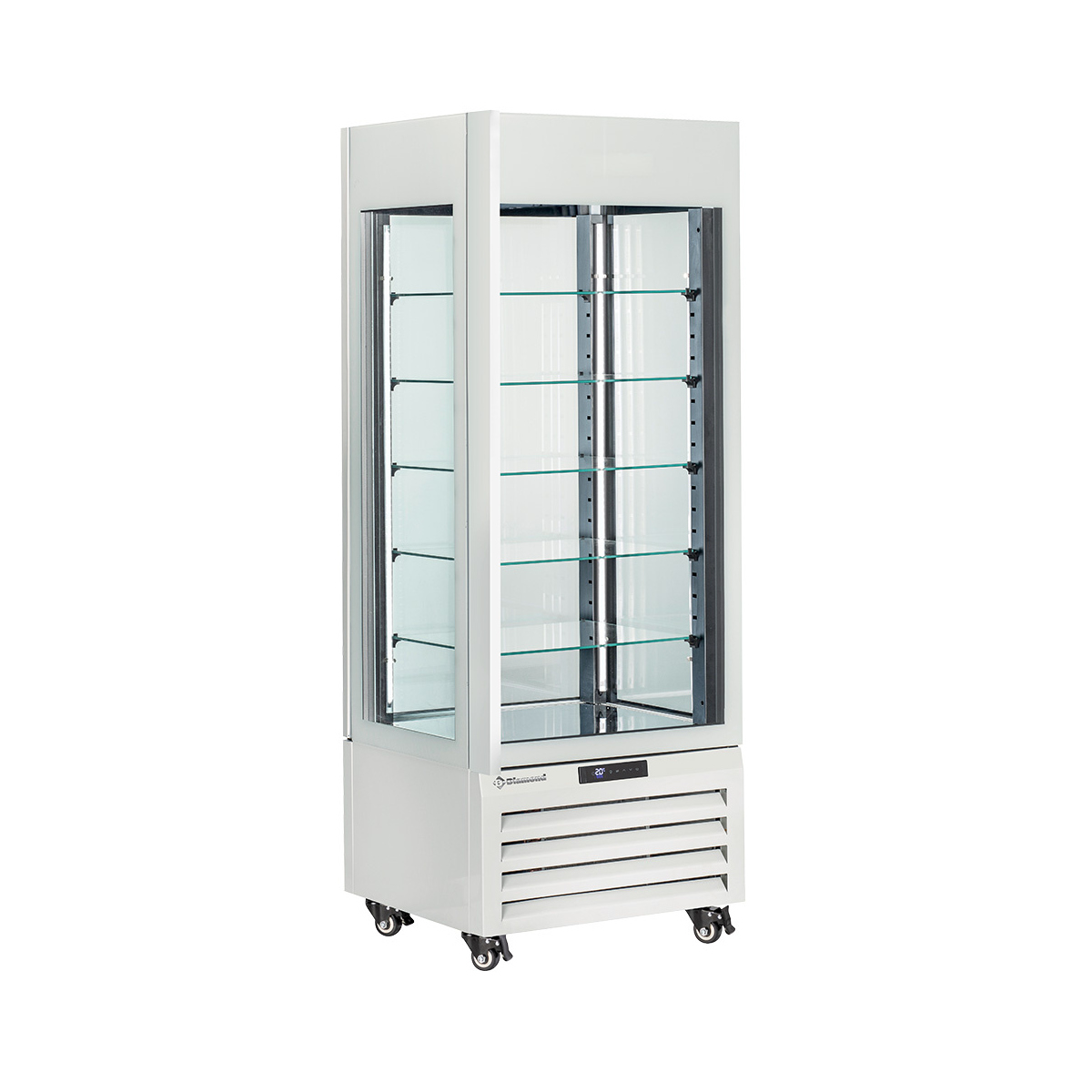 image full glazen vitrine" 440 lt., 5 glazen niveaus, geventileerd - ice cream & pastry - wit 0